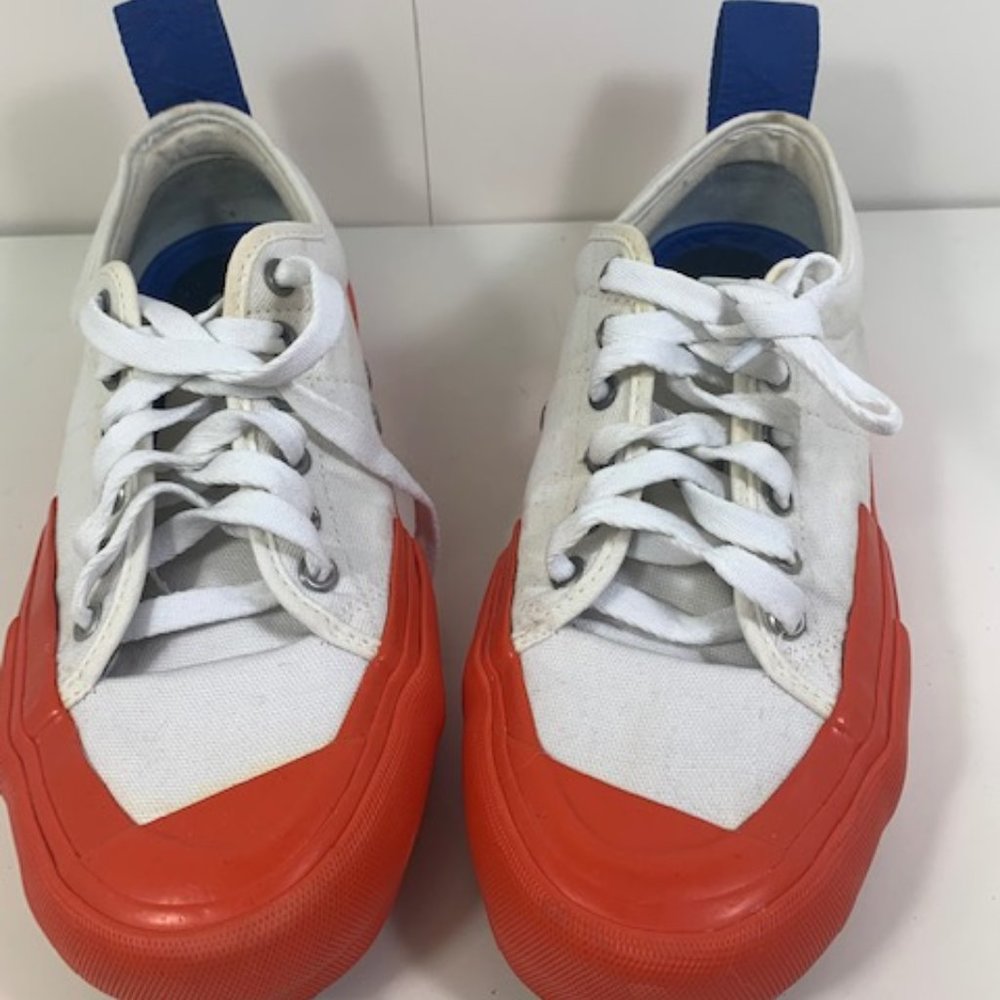 White & Orange Men's Casual Canvas Sneakers